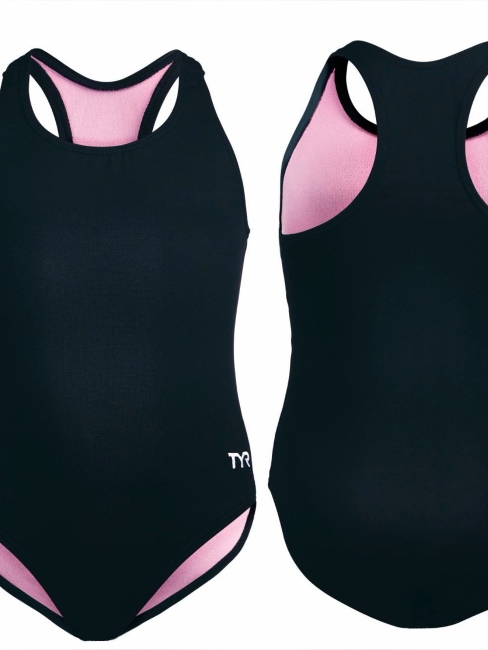 TYR Navy and Pink Girls' One-Piece Swimsuit
